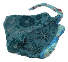 Marine Sea Ray Stingray Hand Crafted Paper Mache Colorful Sari Fabric Fi... - $20.49