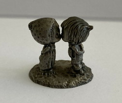Little Gallery Fine Pewter Couple Kissing Figurine Hallmark Cards Betsey Clark - £15.69 GBP
