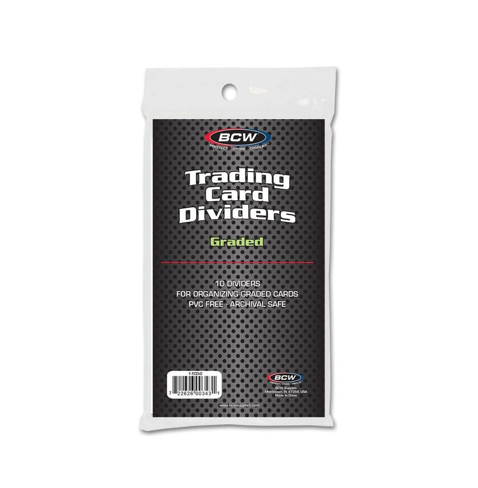 BCW Graded Trading Card Dividers  Use With PSA, BGS, SGC, CSG, HGA Pack of 10