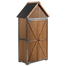 Outdoor Storage Cabinet: 32.3&quot;L x 21&quot;W x 67&quot;H Garden Tool Shed - $5,442.68 MXN