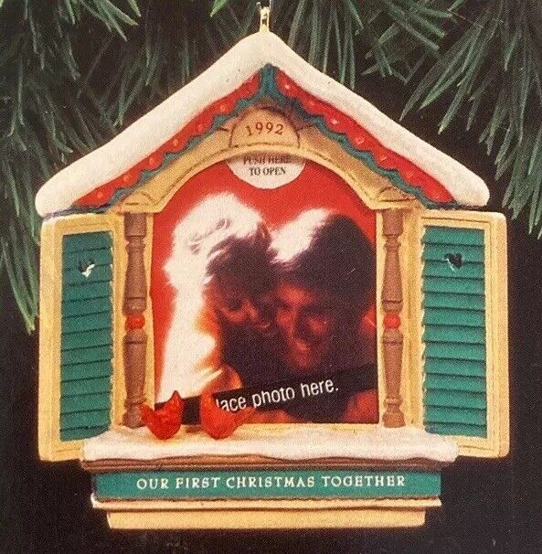 Primary image for Hallmark "Our First Christmas Together" Photo Holder Ornament 1992