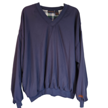 Antigua Mens Golf Pullover Jacket Windbreaker Size L Flannel Lined Sweatshirt - £18.95 GBP