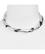 8 OTHER REASONS Twisted Collar Necklace, Silver, Rustic Style, NWT - $110.75 CAD
