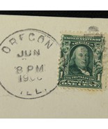 Benjamin Franklin 1 Cent Green Stamp 1902 Postcard 120+ Years Old - $4,063.44 MXN