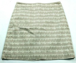 Loft Womens A Line Skirt Petite 0P Tan Striped Lined Back Zip - $244.08 MXN