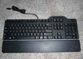 Dell USB 104 Key Keyboard KB813-BK-US 0R4F7T w/ Smart Card Reader &amp; Palm... - $25.00