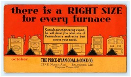 The Price - Ryan Coal &amp; Coke Co. Vintage Ink Blotter Baltimore, Md - €5,87 EUR