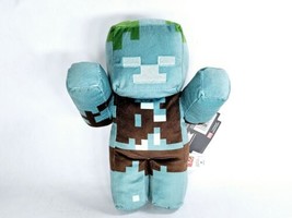 Nerw! 9&quot; Minecraft Drowned Zombie Plush Stuffed Figure 2023 Mattel Nwt - £21.86 GBP