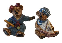 Boyds Collection Elvira And Chauncey Salt &amp; Pepper Shakers Set Bearware Pottery - £17.12 GBP
