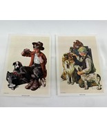 Two 5×7 Lithographs By Norman Rockwell With Presentation Envelope. Pract... - £94.90 GBP
