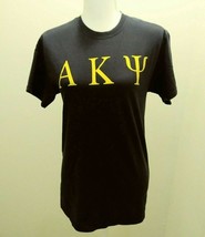 Alpha Kappa Psi Rush T Shirt Co Ed Business Fraternity Unisex Blk Yellow Size S - £14.99 GBP