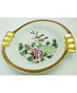 VINTAGE JAPAN KUTANI HANDPAINTED PORCELAIN ASHTRAY SET OF 3 BIRDS - $30.00