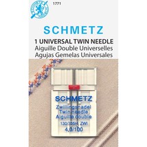 Schmetz Twin Machine Needle Size 4.0mm/100 1ct - £10.92 GBP