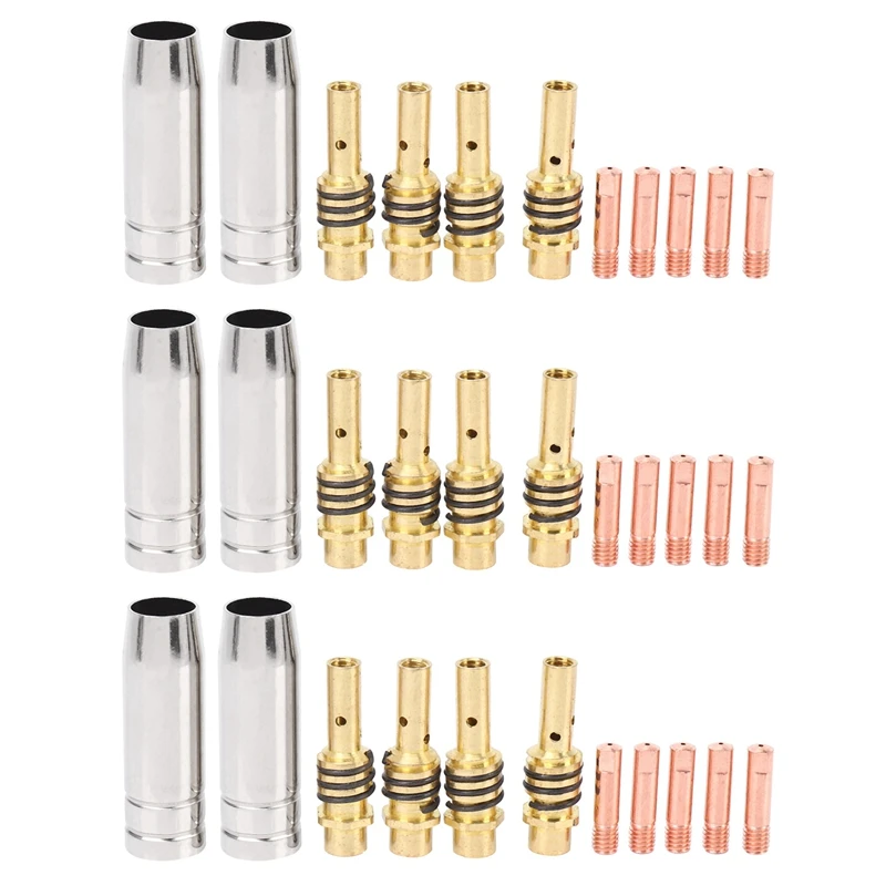 33Pcs/Set Mig Welding Nozzle Welder Torch Nozzles  Tip Holder Contact Ti... - £53.61 GBP