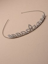 4829 Vintage Style Low Fronted Design Crystal Tiara Wedding Prom Bride Bridesmai - £10.20 GBP