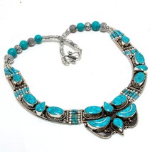 Tibetan Turquoise Handmade Black Friday Gift Jewelry Necklace Nepali 18" SA 4795 - £13.58 GBP