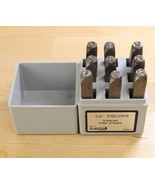 Vtg Hanson 690211 Tooling 1/4&quot; Sterling Steel Numbers Stamp Set - $40.43 CAD