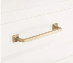 New 6&quot; Antique Brass Klein Solid Brass Cabinet Pull by Signature Hardware - £12.71 GBP