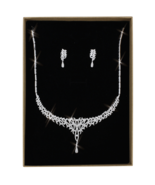 3W1413 - Rhodium Brass Jewelry Sets with AAA Grade CZ  in Clear - $175.99 CAD