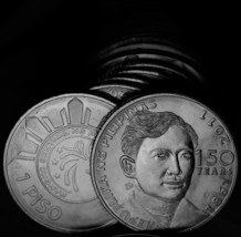 Gem Unc Roll (30) Philippines 2011 Piso Coins~Jose Rizal 150th Birth Anniv~Fr/Sh - £83.70 GBP
