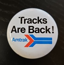 Vintage 1970s Amtrack Advertising Pin Tracks Are Back by NG Slater Union... - £10.83 GBP