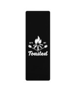 Personalized Custom Yoga Mat &quot;Let&#39;s Get Toasted&quot; Black and White Marshma... - £59.69 GBP