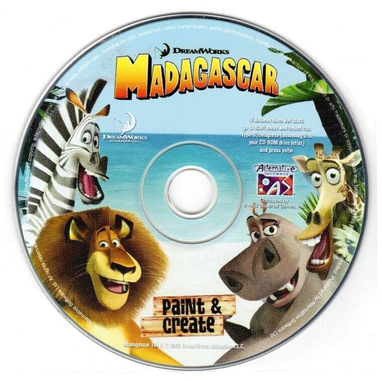 Primary image for Madagascar Paint & Create (PC-CD, 2005) for Windows - NEW CD in SLEEVE