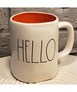Rae Dunn &quot;HELLO&quot; Ivory Colored Ceramic Coffee Mug Artisan Collection 20 oz. - £8.59 GBP