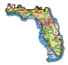 Florida The Sunshine State Artwood Jumbo Fridge Magnet - £6.42 GBP