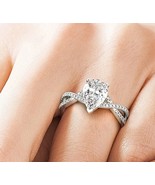 Lab diamond engagement ring, Pear shape diamond ring, diamond engagement... - $4,062.60 CAD+