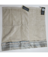 (2 Ct) Croscill Darian Fingertip Towel 100% Cotton 11&quot; x 17.5&quot; - £17.12 GBP