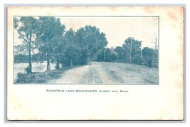 Fountain Lake Boulevard Albert Lea Minnesota MN UNP UDB Postcard P26 - £3.32 GBP