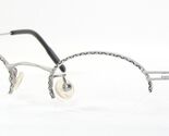 Vintage OGAMI AMAI 63 05 Silver /Black UNIQUE RARE EYEGLASSES 44-19-145 ... - $76.57