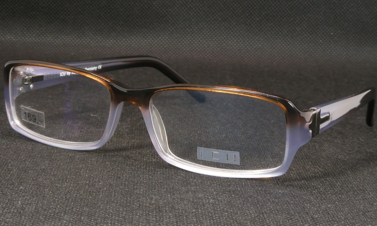 ICU Top Aspecto 8438 3 Transparente Marrón Gradiente Lavanda Gafas 54-16... - $95.38