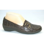 Circa Joan &amp; David Women&#39;s Size 6.5 M Brown Croc Emboss Leather Buckles ... - £16.17 GBP