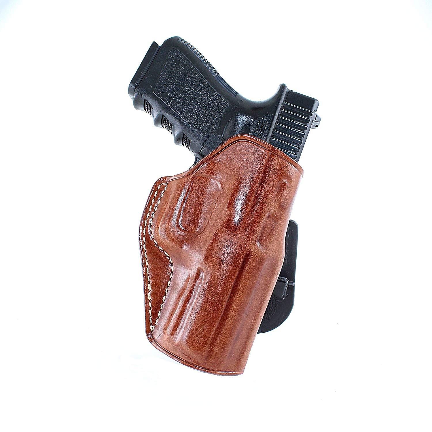 MASC LEATHER PADDLE HOLSTER (OWB) WITH OPEN TOP FOR DIAMONDBACK DB9 9mm 3''BBL - $59.99