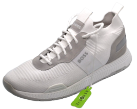 Hugo Boss Titanium Runn White Knit Sneakers Athletic Men&#39;s Shoes Size US 13 - £102.68 GBP
