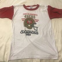 San Francisco 49s T Shirt Western Division Champions 1981 36” chest - $20.33 CAD