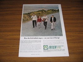 1964 Print Ad Irish International Airlines Ballad Singers in Ireland - £8.49 GBP