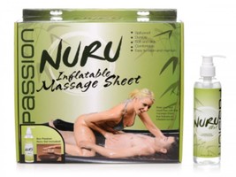 Japanese Style Nuru Inflatable Massage Sheet Deluxe Kit Oil Gel Massaging - £59.75 GBP