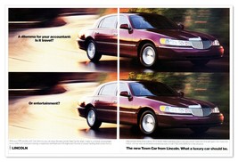 Lincoln Town Car Luxury Sedan Vintage 1997 2-Page Magazine Advertisement - £9.83 GBP