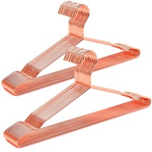 17&quot; Rose Gold Strong Metal Hanger 20 Pack, Copper Clothes Hangers, Heavy... - £33.28 GBP