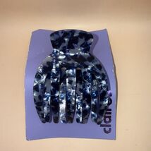 Pearlized Tortoiseshell Yoga Hair Claw Blue Silver Black - $9.89