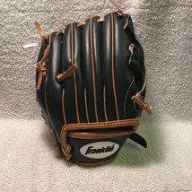 Franklin 8.5&quot; Baseball Glove - Black &amp; Brown Leather Hand Formed Pocket - £12.34 GBP