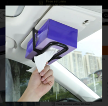 Car Tissue Holder For Car Visor Center Arm Rest Hook &amp; Loop Easy Mount 2... - $10.42
