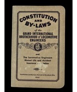 1942 Constitution &amp; Bylaws Grand International Brotherhood Locomotive Ep... - €26,04 EUR