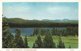 Postcard Sleeping Giant Yellowstone Lake Absaroka Mountains Yellowstone F13 - £5.08 GBP
