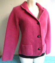 Stapf Austria Pink Trachten Wool Blazer Jacket Sweater Cardigan Womens Small - £26.03 GBP
