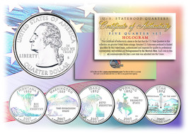 2007 US Statehood Quarters HOLOGRAM *** 5-Coin Complete Set *** w/Capsules & COA - $15.85