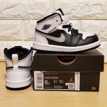 Authenticity Guarantee 
Nike Air Jordan 1 Mid TD Size 6c White Shadow Smoke G... - £94.15 GBP